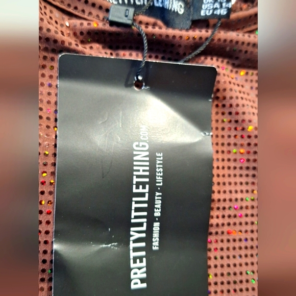 NWT Pretty little things Chocolate spaghetti strap evening dress - Picture 10 of 10